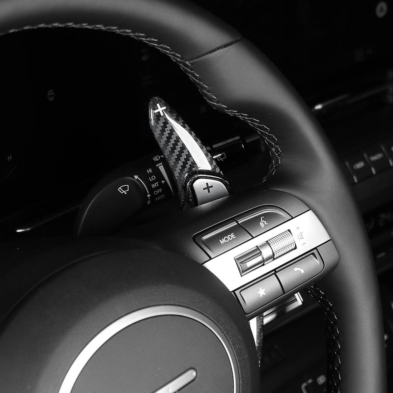 For Hyundai SX2 2024-2026 /NX4 2025 2026/ Sonata 2026 Real Carbon Fiber Steering Wheel Paddle Shifter Gear Shift Extension Cover