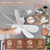 LED Ceiling Fan Light E26/E27 Base 30W  Dimming Suitable For Living Room Study Household Use 85-265v