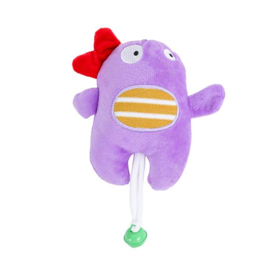 

Corduroy Dog Chew Toy Squeaky Plush Toy with Colorful Rope Chew Resistant Self-Entertainment Toy Dogs Tug Toy for Small Medium Dogs Interactive J