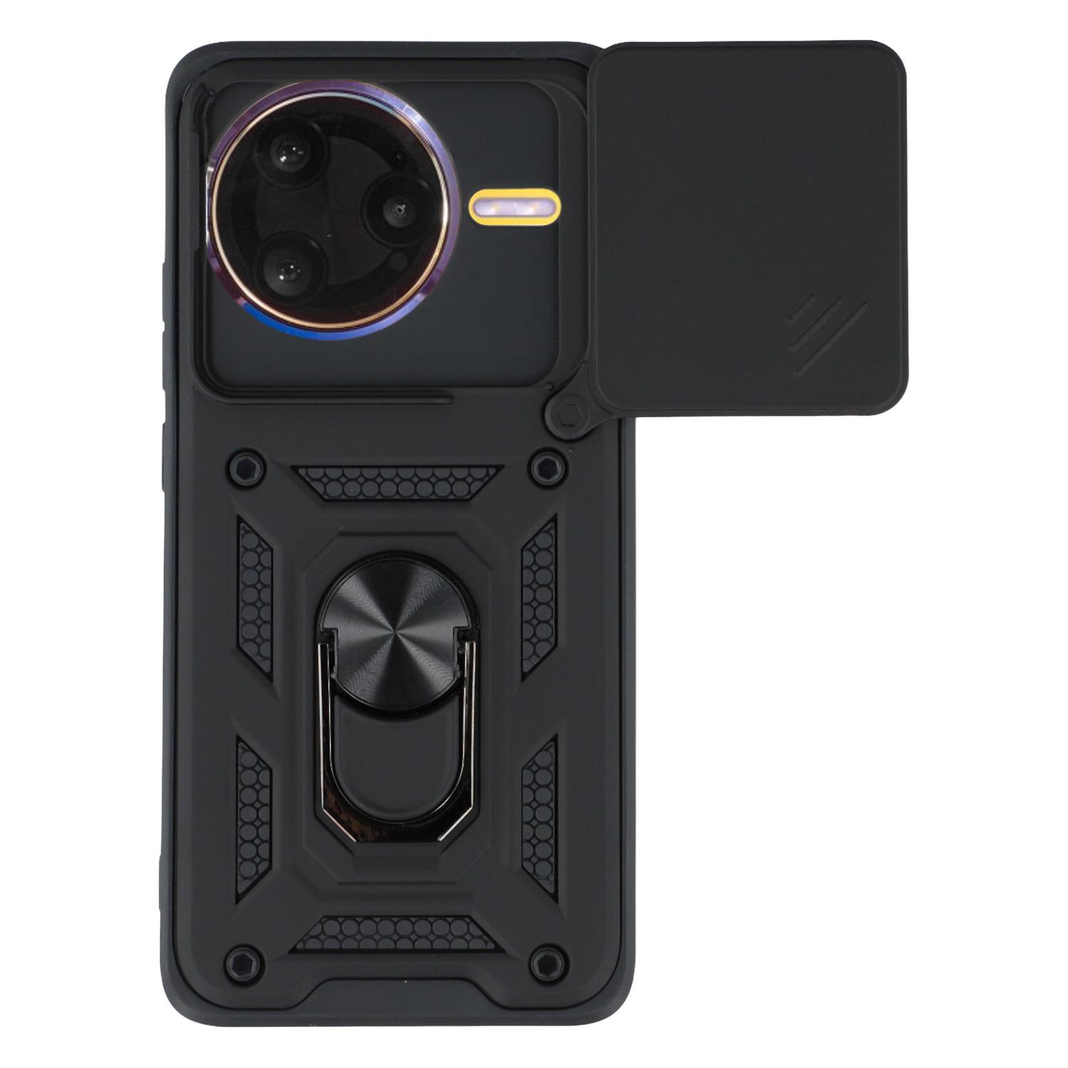 

For Xiaomi Redmi K80 5G/Poco F7 Pro 5G Case with Slide Camera Lid PC+TPU Kickstand Phone Cover Blue