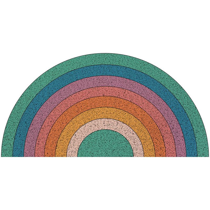 Arch Door Mats Outdoor Indoor Antiwear PVC Waterproof Ant-Slip Bedroom Rugs and Carpets Rainbow Printed Entrance Doormat