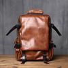 NZPJ Leather Men's Backpack  First Layer Cowhide Leisure Business Travel Backpack Large Capacity Computer Bag Women's Schoolbag
