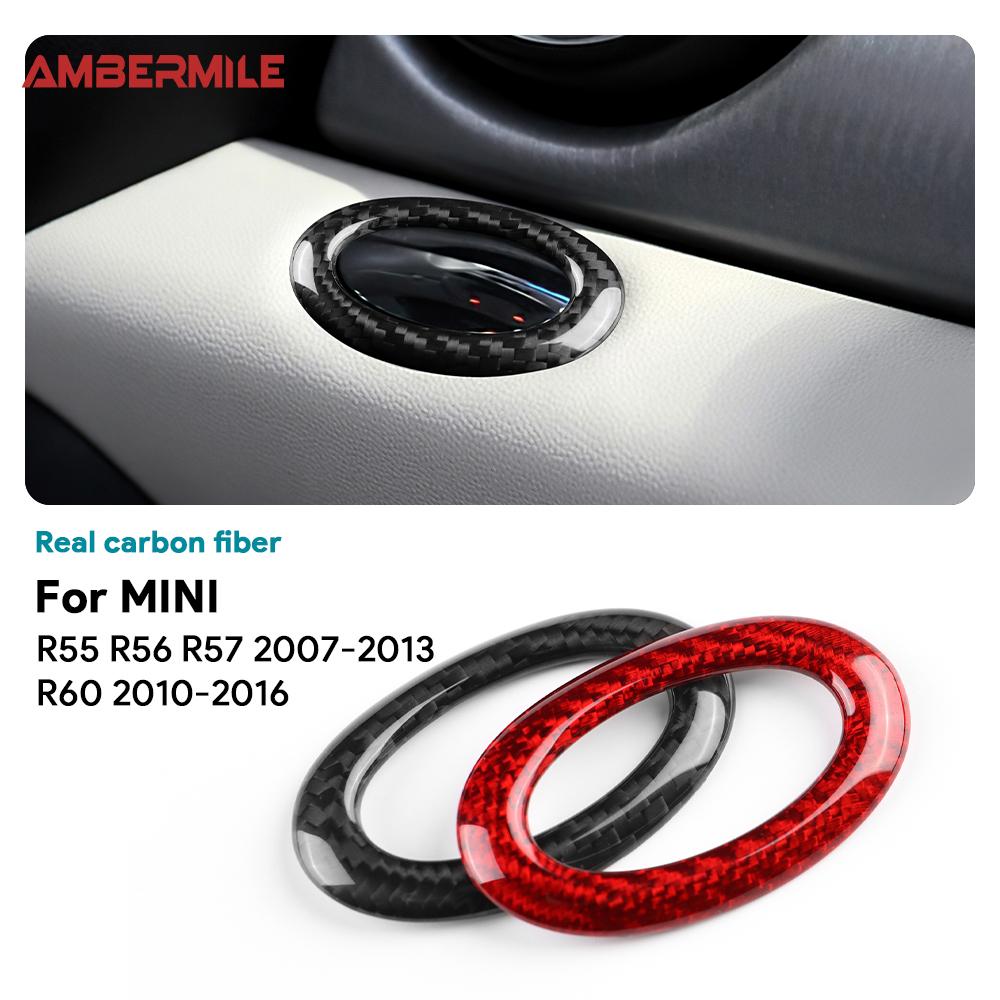 For Mini Cooper Countryman R60 2010-2016 R55 R56 R57 2007-2013 Real Hard Carbon Fiber Co-pilot Storage Box Switch Button Frame