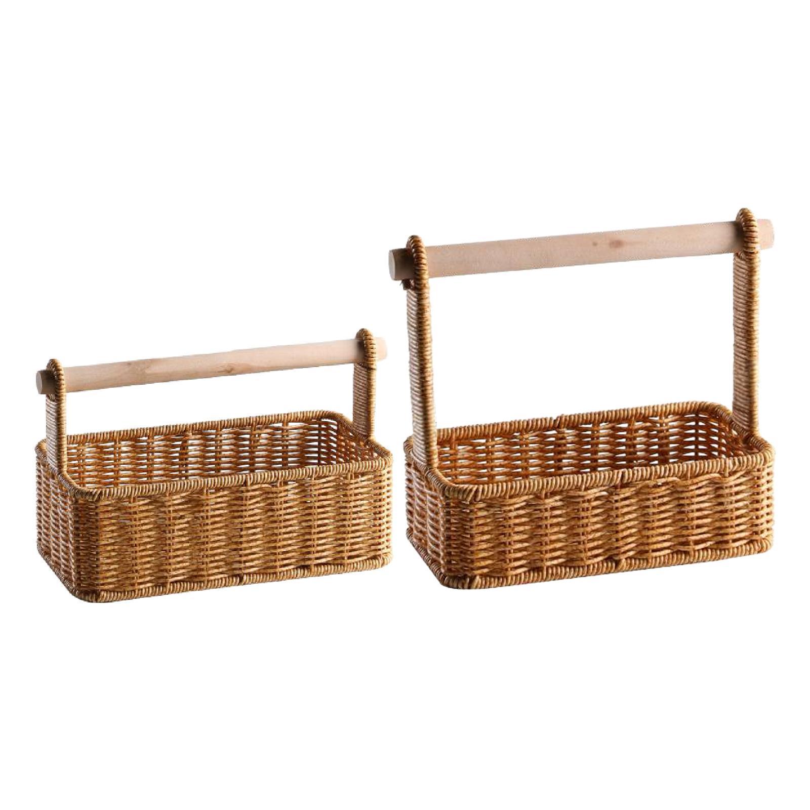 

Portable Storage Basket Tableware Organizer for Bathroom Pantry Cosmetics 21.5cmx11.5cmx20cm
