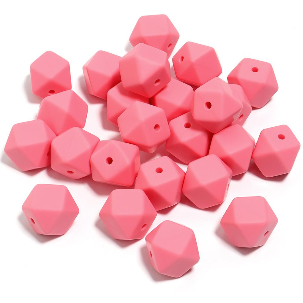 10pcs 19x14mm Hexagon Silicone Beads For Jewelry Making DIY Handmade Necklace Bracelets Phone Key Chain Decoration Accessories
