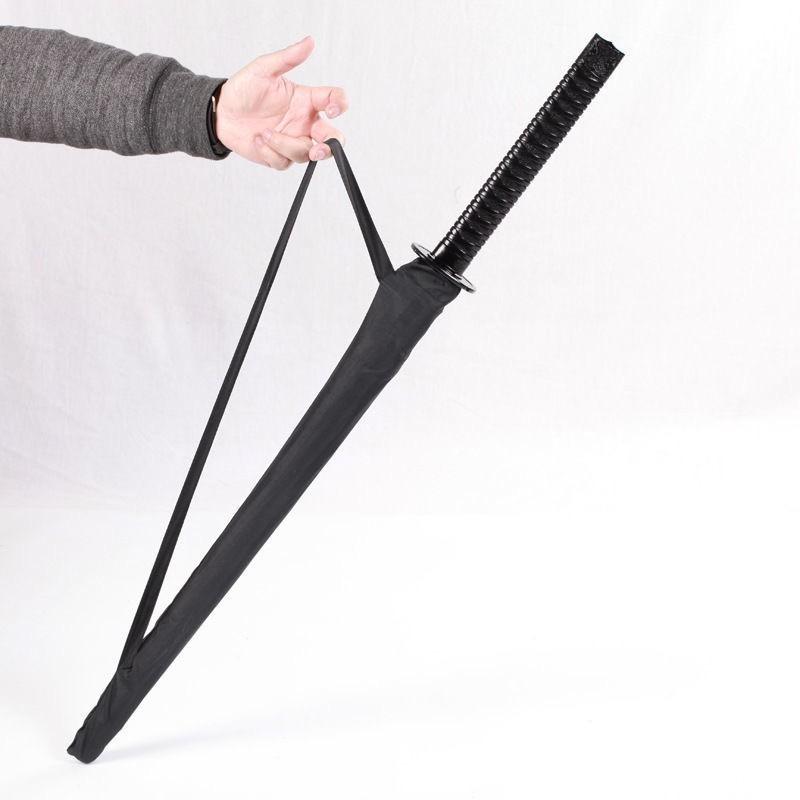 Outdoor Zone Katana Umbrella Sword Blade Japanese Black Samurai Handle Knight Ninja Bumbershoot