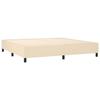 Slatted Bed Base with Mattress - Maison Exclusive - 200x200 Cm - Adjustable Headboard - Cream