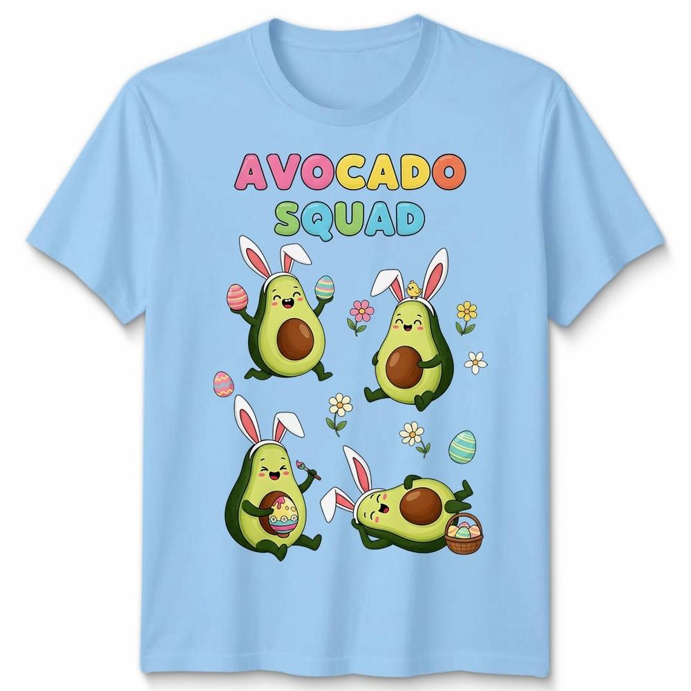 Funny Avocado Squad Easter Bunny Hunting Chocolate Eggs Unisex Tshirt Gift S