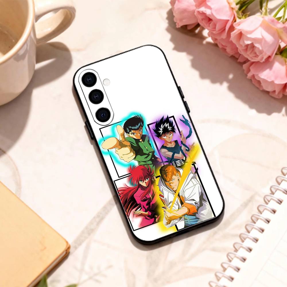 Vintage 90s Anime Yu Yu Hakusho phone Case For Samsung Galaxy A73,A72,A71,A70,A53,A52,A51,Others Soft Black Shell