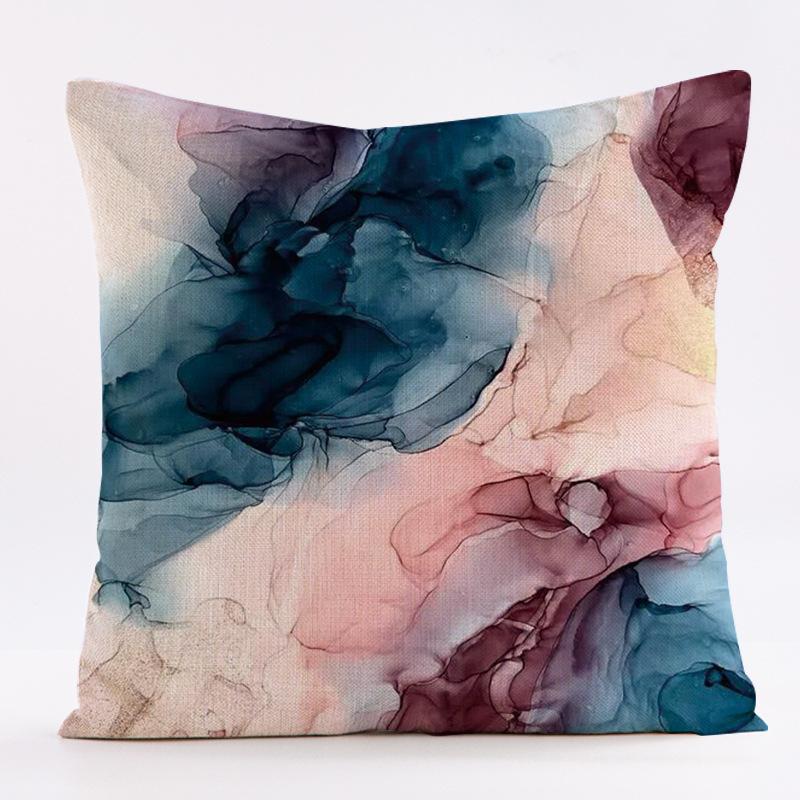 Home Decor Abstract Ink Stained Pattern Throw Pillow Covers Pattern Cushion Cover Suitable for Sofa Bedroom Car Pillow Cover