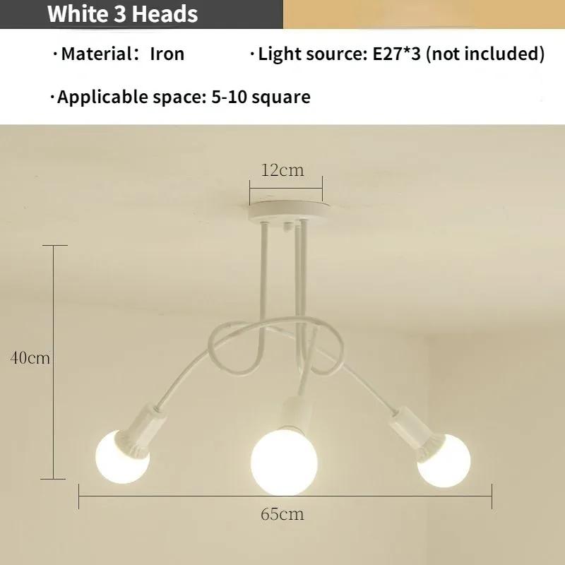 

Простые ретро-люстры, креативные потолочные светильники в индустриальном стиле для столовой, кухни, прихожей, кровати, гостиной NO BULB