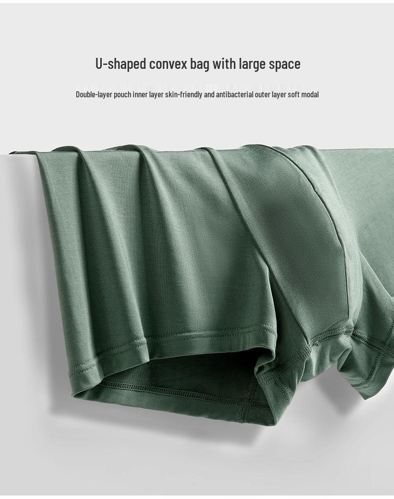 60s Style Men's Lenzing Modal Mid-Rise Antibacterial Breathable Boxer Briefs