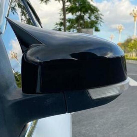 For Ford Focus MK3 2012-2018 Gloss Black Mirror Cover Wing Cap Ox Horn Case Trim