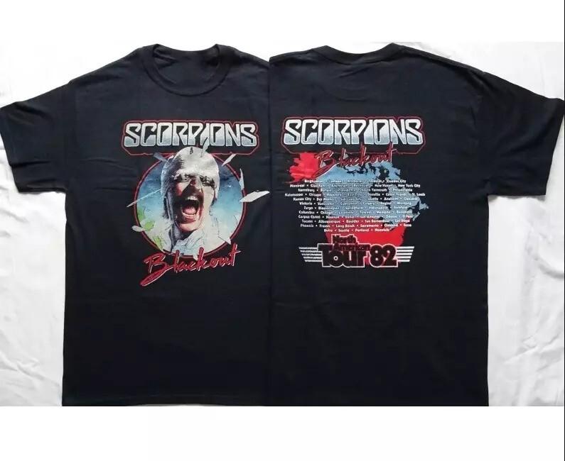 Scorpions Blackout North American Tour 82 T-shirt, size S-4XL XXXL