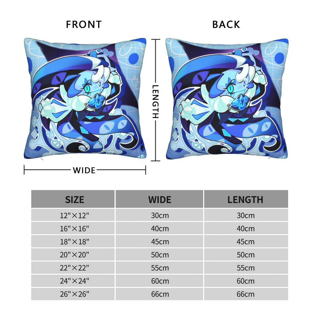 Shadow Milk Cookie Pillowcase Polyester Cushion Cover Decoration Cookie Run Kingdom Throw Pillow Case Cover Seater Zipper 18'