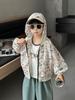 Toddler & Young Boys' 2026 Summer Sun Protection Hooded Jacket - Cartoon Puppy Print, Breathable & Light