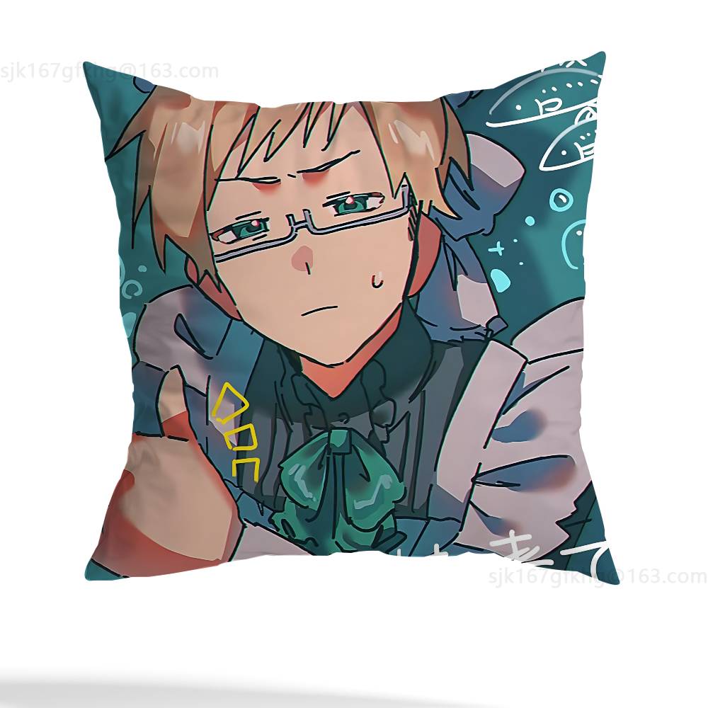 Anime H-Hetalia World Stars Pillow Case Square Double-Sided Printing Short Plush Sofa Cushion Cover Bedroom Bedside Pillow