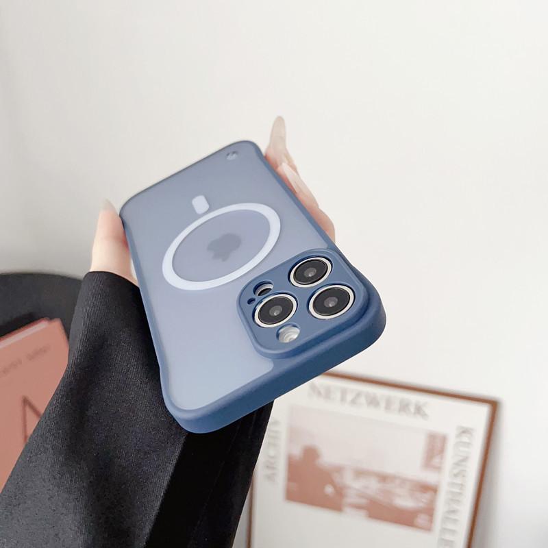 Applicable To IPhone16ProMax Frameless Magnetic Suction Phone Case Apple 15 Original Machine Matte 14 Anti Fall Protection Case