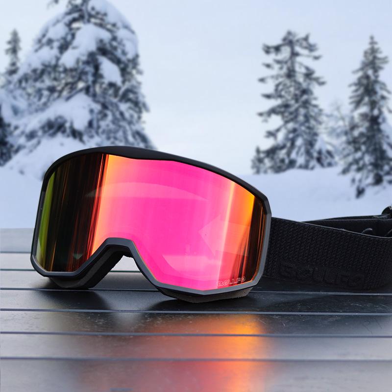 Anti-Fog Double Layer Ski Goggles - Fits Adult Helmets, Suitable for Children, Perfect for Winter Sports