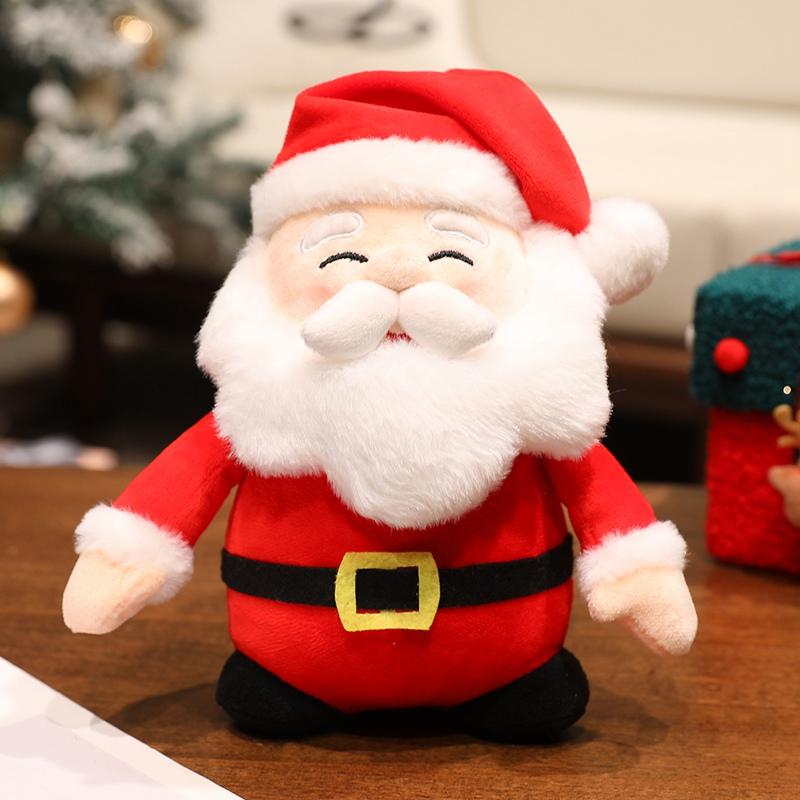 1Pc 20-30CM Lovely Christmas Series Dolls Elk Santa Claus Snowman Gingerbread Man Plush Toy Cute Christmas Tree Decor Gift