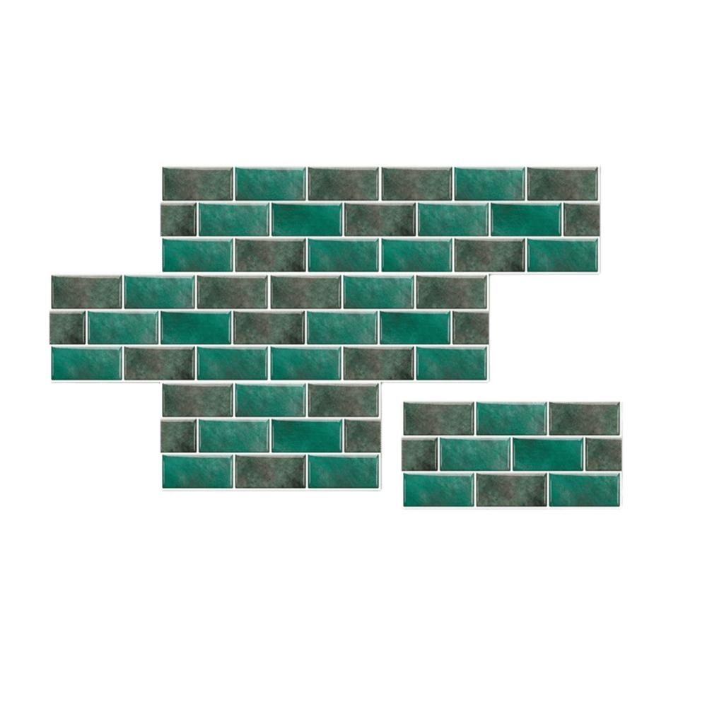 6pcs Peel and Stick Wall Stickers PVC Peel Stick Wall Decals Tile Stickers Interior Decoration
