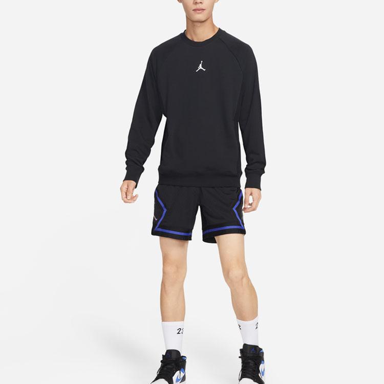 Jordan Classic Jumpman Logo Print Crew Neck Long Sleeve Knit Sweater Men Tops Black DV1287-010