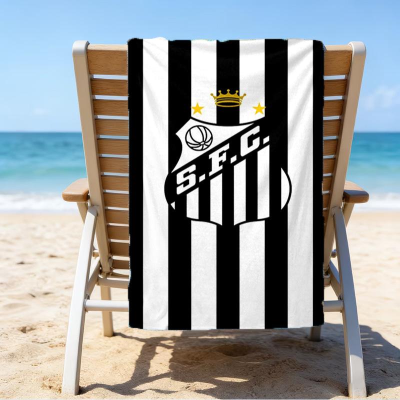 Strandtuch mit aufgedrucktem FC-Wappen, superweiche Mikrofaser, perfektes Geschenk zum Geburtstag, für Pool, Strand, Reisen, für Familie und Freunde
