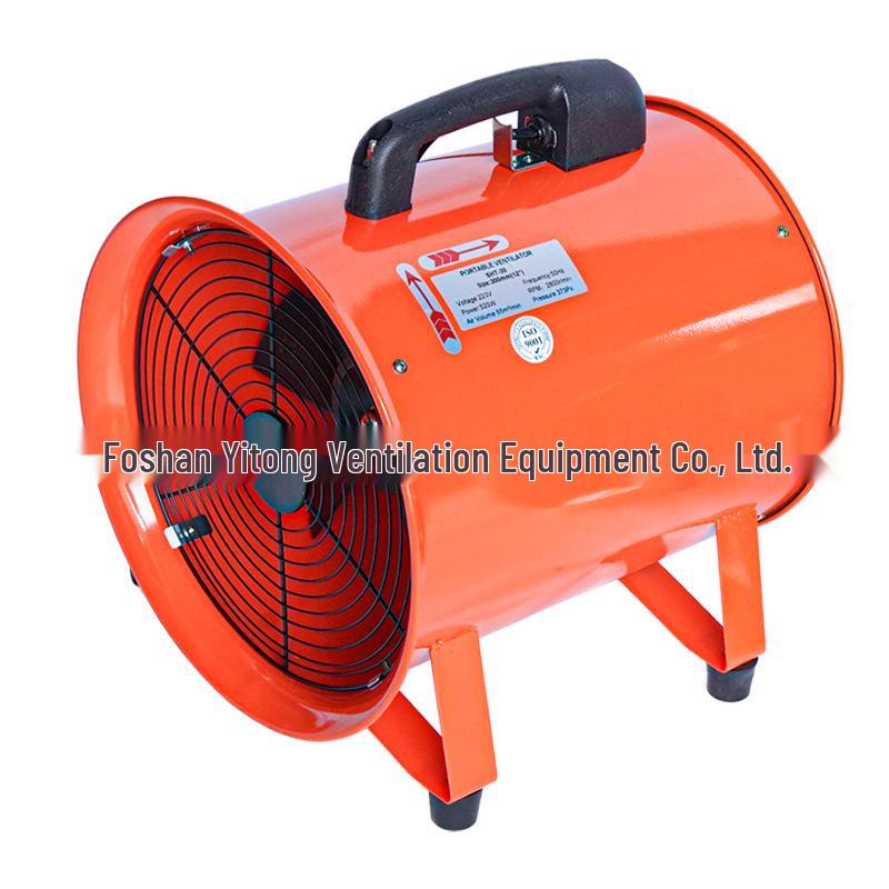 220V Portable Axial Fan: Mobile Exhaust Blower for Industrial Ventilation & Spray Painting