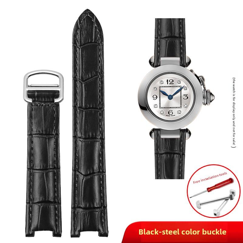 Cinturino per orologio in vera pelle 21x15mm 20x12mm 18x10mm Per orologi Cartier PASHA W31074M7 WSPA0012 WJ120251 cinturino uomo donna bracciale