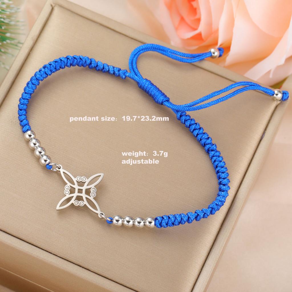 Náramky s kouzelným uzlem pro ženy nudo de bruja Nerezová ocel Amulet čarodějnictví Šťastné náramky Šperky lucky bhudda