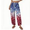 Pantalon imprimé large à cordon de serrage pour femme - Pantalon décontracté coupe droite ample pour un usage quotidien