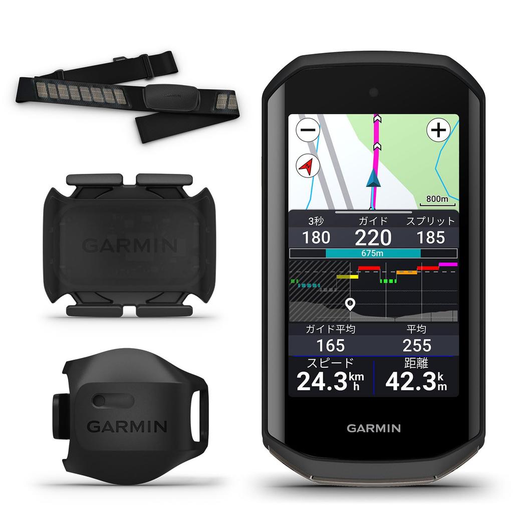 Garmin Edge 1050 Sensor Cycle Computer with and Heart Rate Touch and Bicycle Product Japanese Bundle, Speed, Cadence, Sensors, Control, Navigation,
