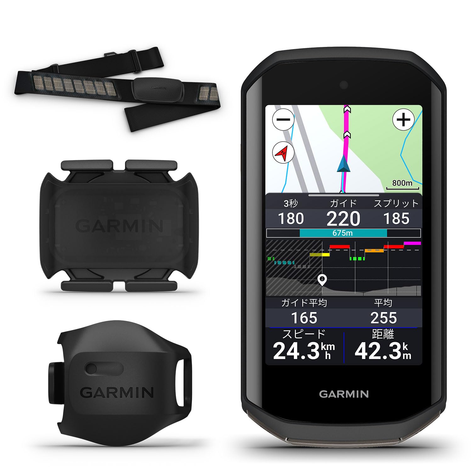 

Garmin Edge 1050 Sensor Cycle Computer with and Heart Rate Touch and Bicycle Product Japanese Bundle, Speed, Cadence, Sensors, Control, Navigation, чёрный