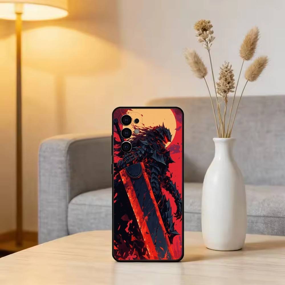 Cool Popular B-Berserk Comic Phone Case For Samsung S25,S24,S21,S22,S23,S30,Ultra,S20,Plus,Fe,Soft Silicone Black Cover
