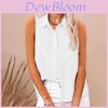 Cotton Linen Sleeveless Shirt For Women With Button Closure For Summer Casual Wear