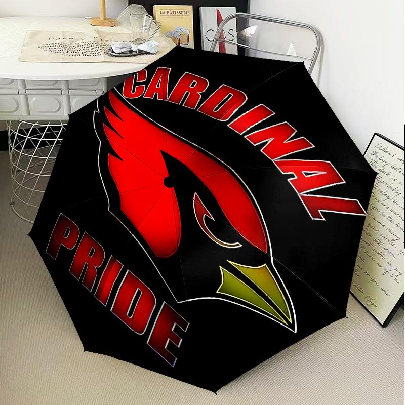 Arizona Cardinals Flag Umbrella Folding Umbrella, Automatic Umbrella 8-Frame for Travel, Camping Use Gift for Halloween Christmas