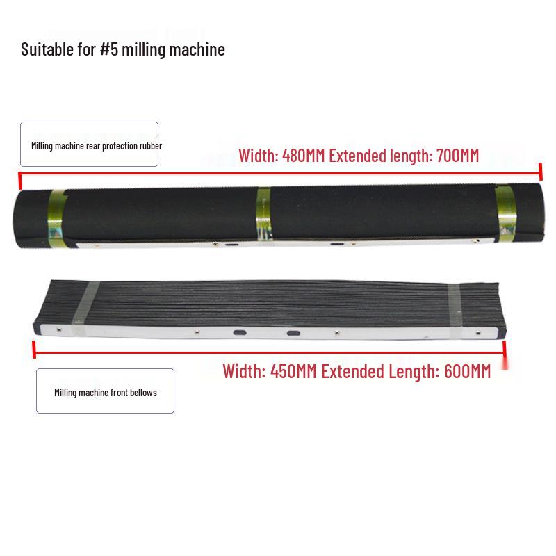 Turret Milling Machine Rubber Bellows Protective Cover - Anti-Iron Filings & Chip Guard