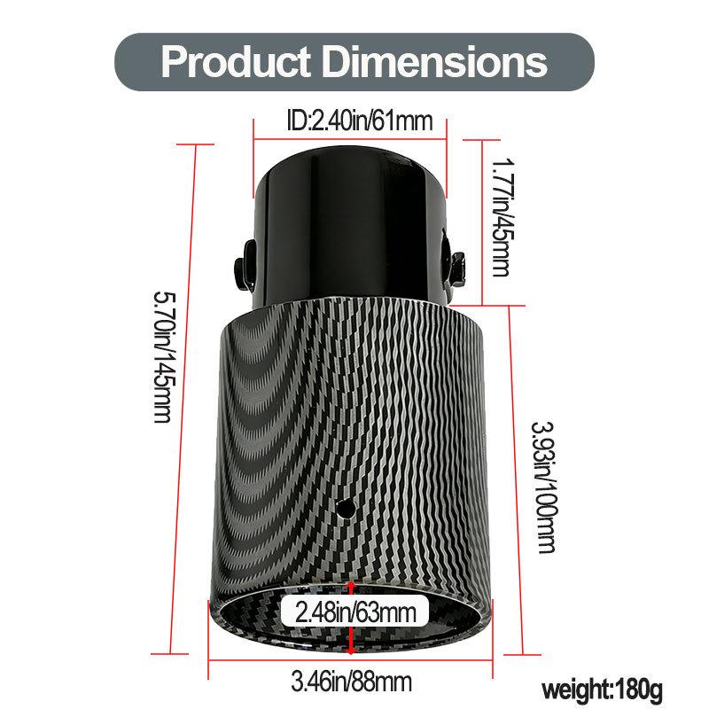 Universal Titanium Black Stainless Steel Exhaust Tailpipe Sleeve for Buick Excelle, Nissan Bluebird, and Ford Focus