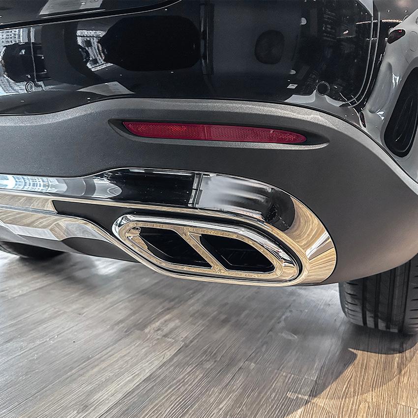 ABS Exhaust Muffler Pipe Tip Tailpipe Cover Trim Covers For Benz GLC Class X254 2023+ GLC260 GLC300