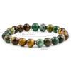 GemChic Unisex Ethnic Agate Tiger Eye Stone Beads Bracelet Classical Retro Elastic Chain Birthday Christmas Jewelry Gift