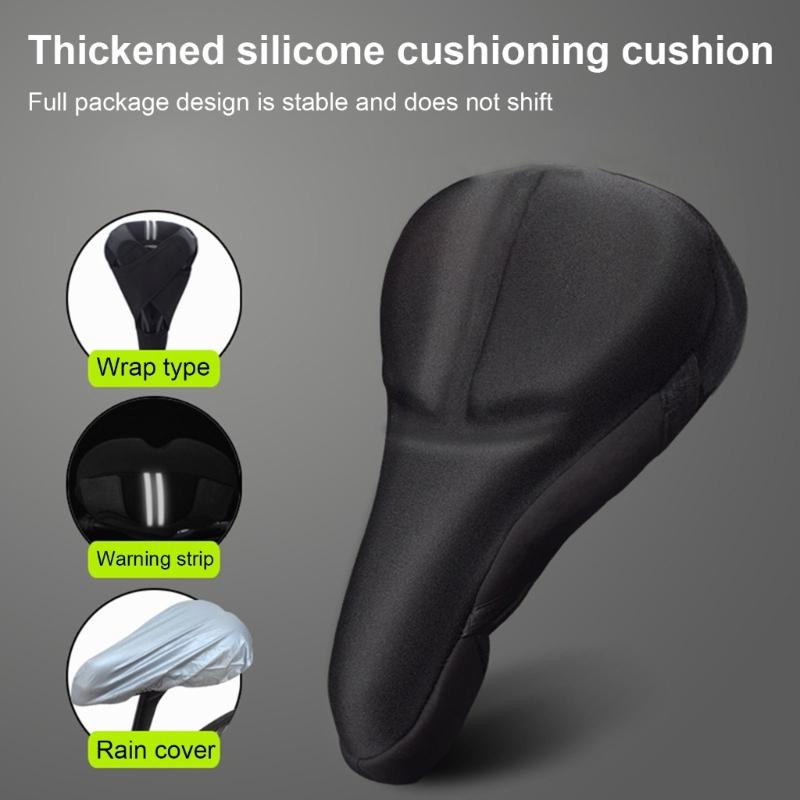 Comfortable Bike Saddles Cover Mountain Bicycles Seats Cover Cycling Silicone Cushion Profession Road Bike Seats Cover