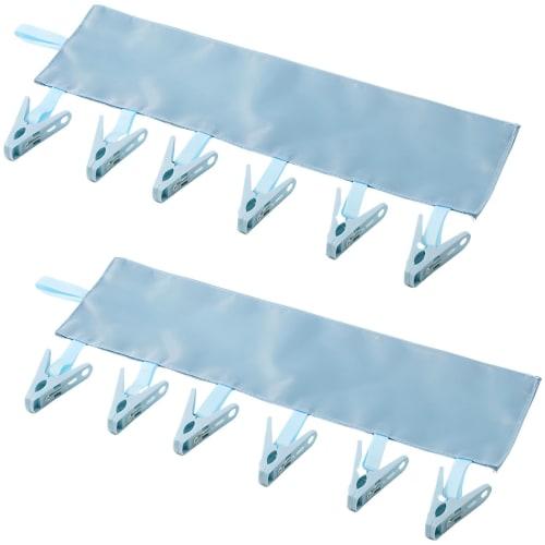 fogman Hanger Pinch, Portable Travel Hanger, Foldable and Compact, Set of 2 (Light Blue)