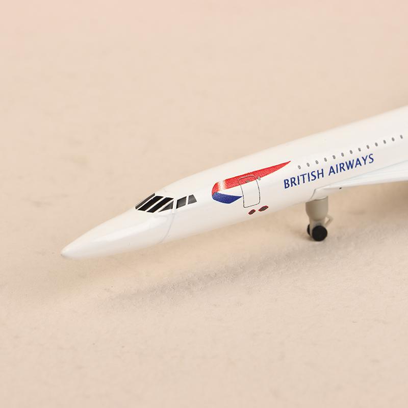 20Cm British Concorde Alloy Aircraft Model With Landing Gear Airliner Alloy Diecast Air Plane Model Toys Collection Ornament