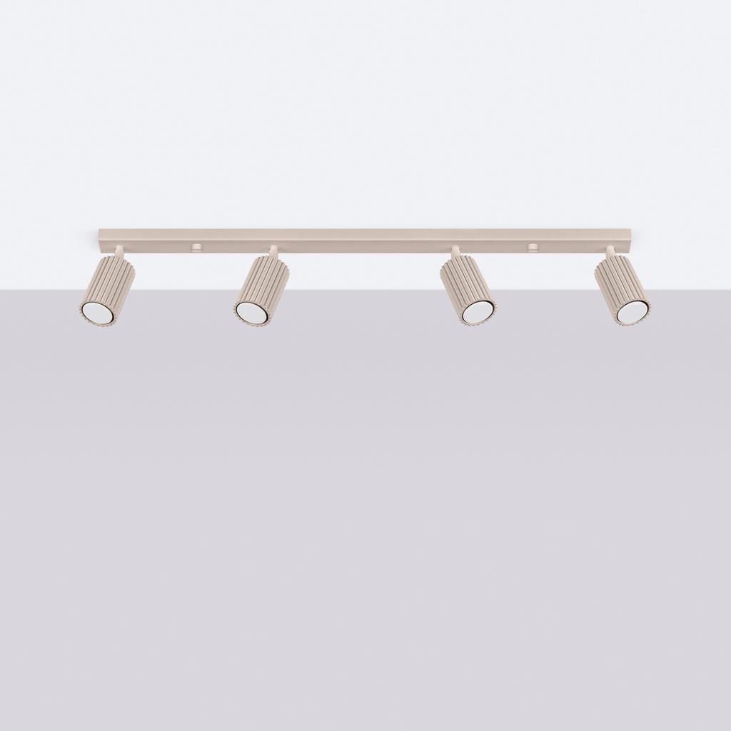 Carbon ceiling lamp 4L taupe