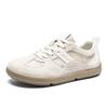 Spring New Men'S Casual Shoes Solid Color Leather Upper Breathable Mesh Non Slip Sole Casual Daily Wear 39-44