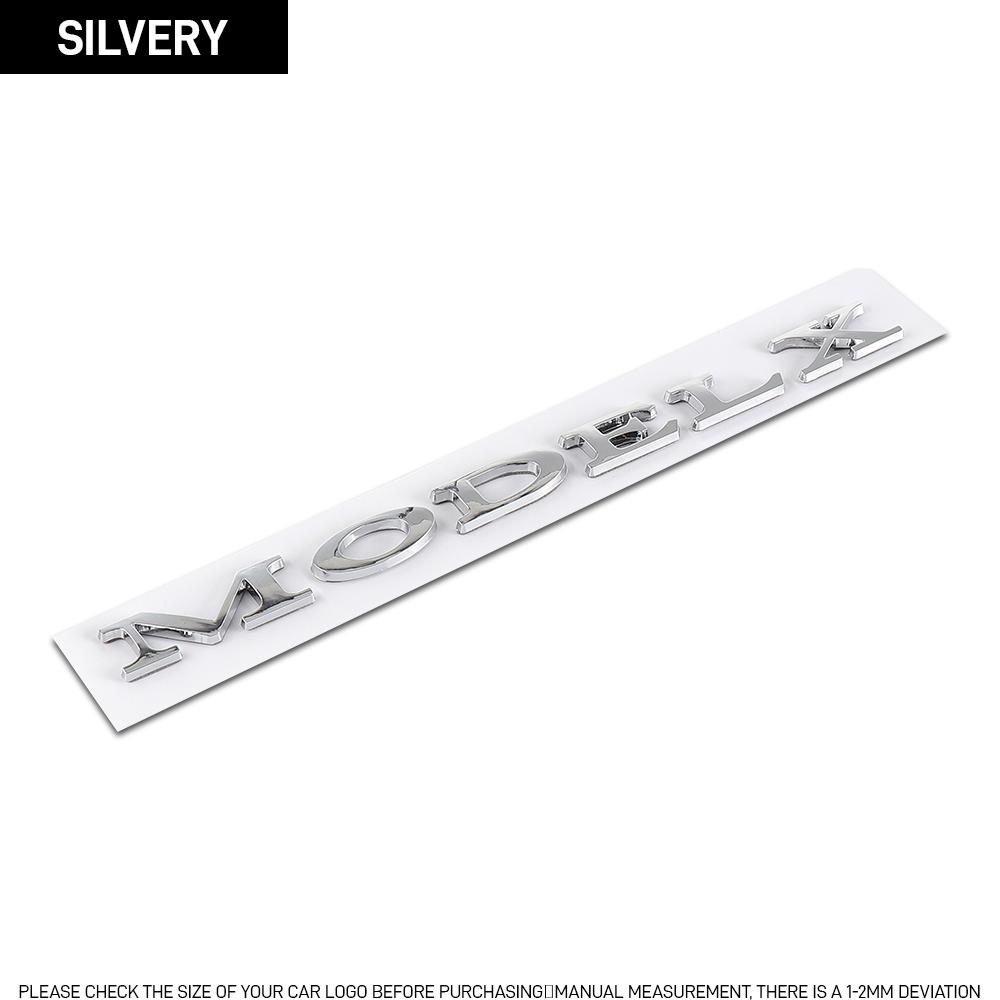 3D ABS Silver Red Black Logo Model Y X S Emblem Letters Nameplate Car Rear Trunk Badge Decal For Tesla Accessories