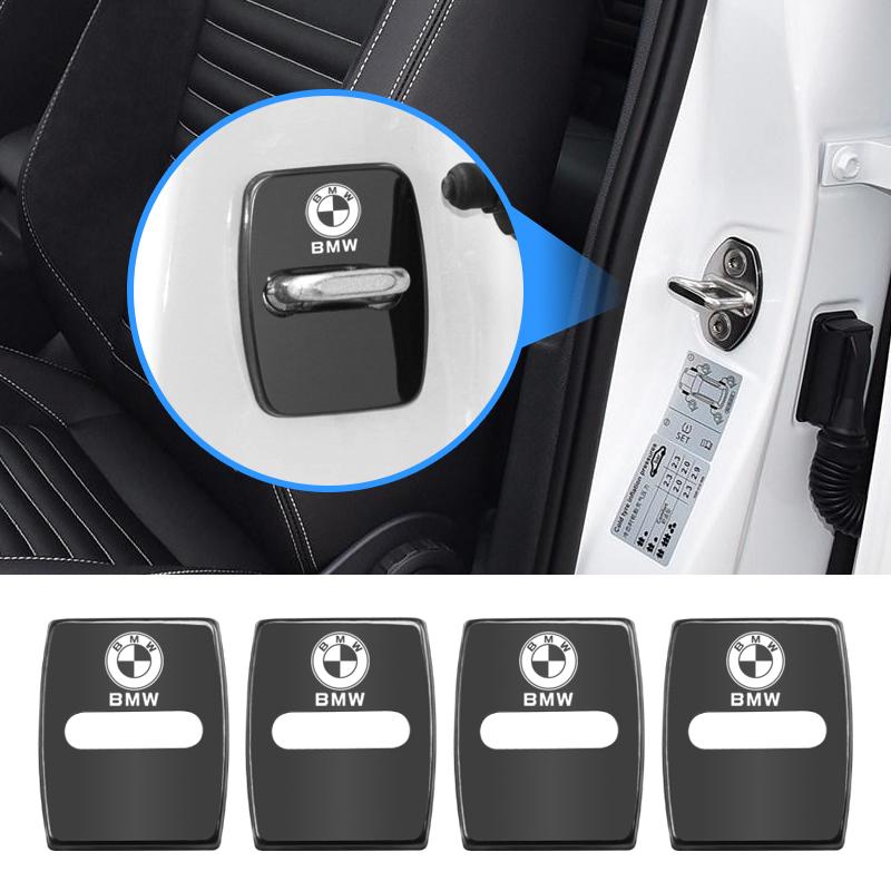 DJSA5 4Pcs Metal Car Door Lock Covers Car Accessories For BMW G26 F10 E90 F20 E46 E60 E70 E39 E36 Rust Proof Decoration Cover Stickers