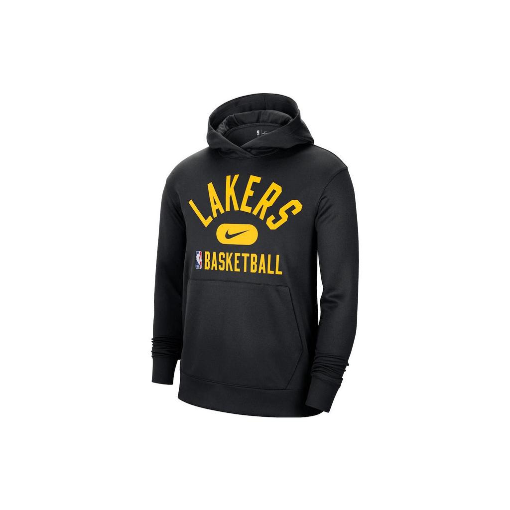 Nike Los Angeles Lakers Letter Print Hoodie Sweatshirt 2021-2022 Men Tops Black DB0904-010
