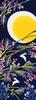 KOMESICHI COLLECTION Airashika Japanese Goods Chusen Tenugui Moonlit Moon Viewing 33 X 90cm "Evening Night"
