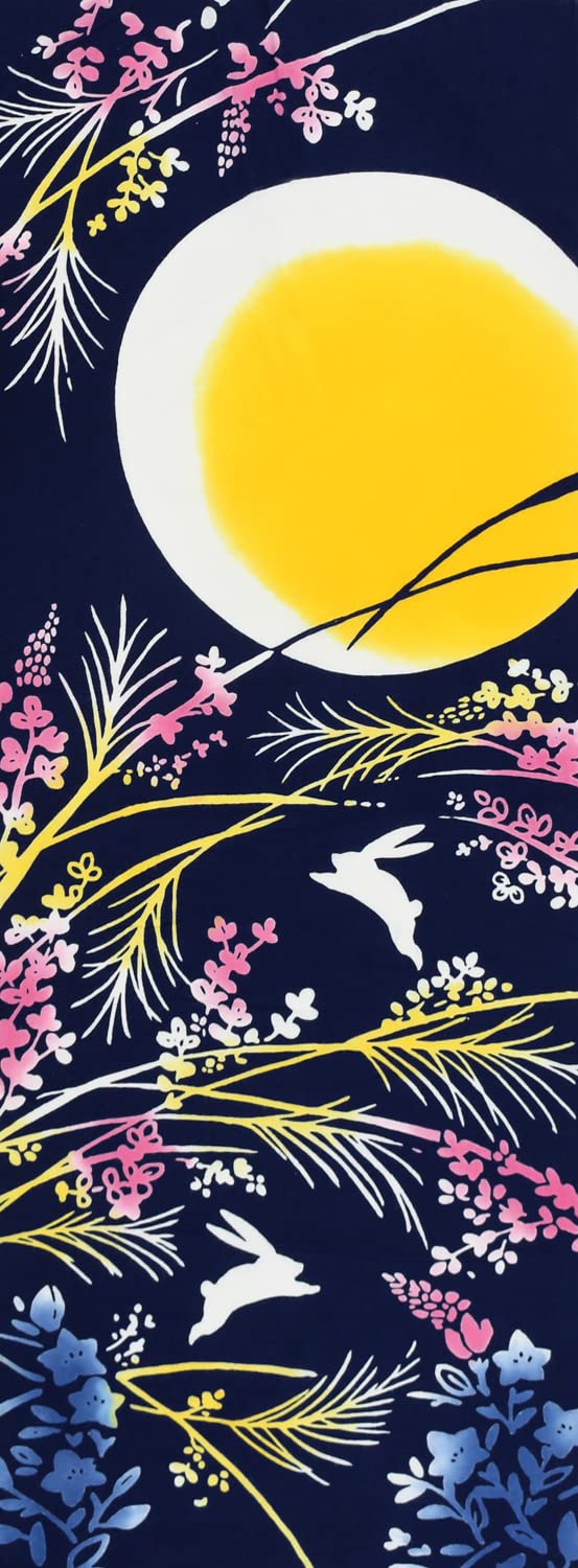 

КОЛЛЕКЦИЯ KOMESICHI Airashika Японские товары Chusen Тэнугуи Лунный свет любование луной 33 x 90см Вечерняя ночь